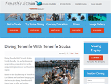 Tablet Screenshot of divingtenerifescuba.com